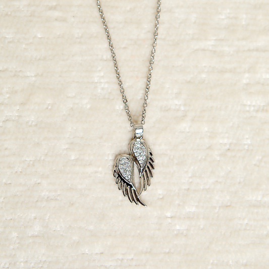 Diamanté Angel Wings Necklace