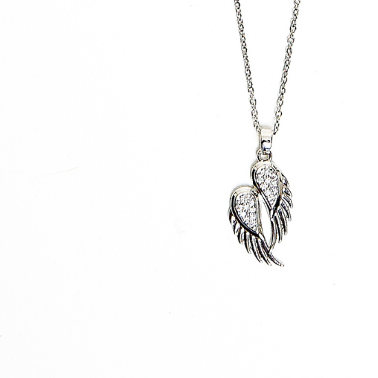 Diamanté Angel Wings Necklace