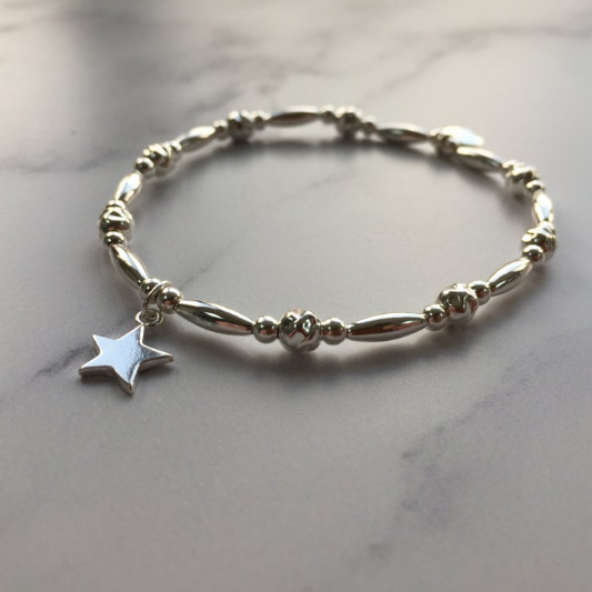 “Believe” Star Beaded Bracelet