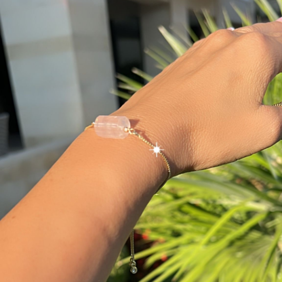 Rose Quartz Crystal Bracelet