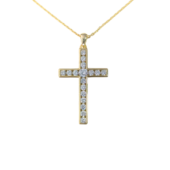 'Faith In All' Gold Cross Pendant