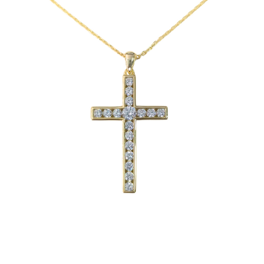 'Faith In All' Gold Cross Pendant