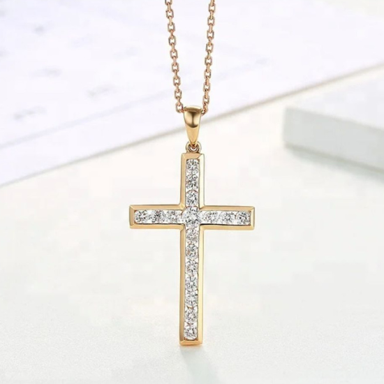 'Faith In All' Gold Cross Pendant