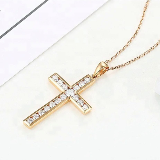 'Faith In All' Gold Cross Pendant